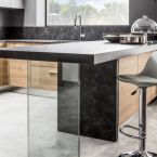 Cucina oriente laminato effetto cemento legno naturale penisola sconto promozione offerta Sicilia